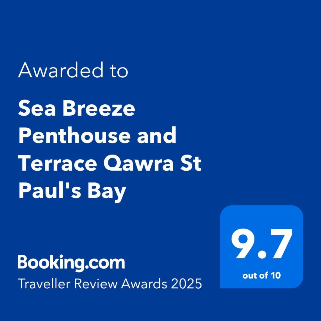 세인트폴스베이 Sea Breeze Penthouse And Terrace Qawra St Paul'S Bay 아파트 외부 사진